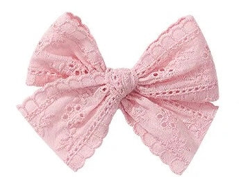 Broderie Anglais Bow - Dainty Headband