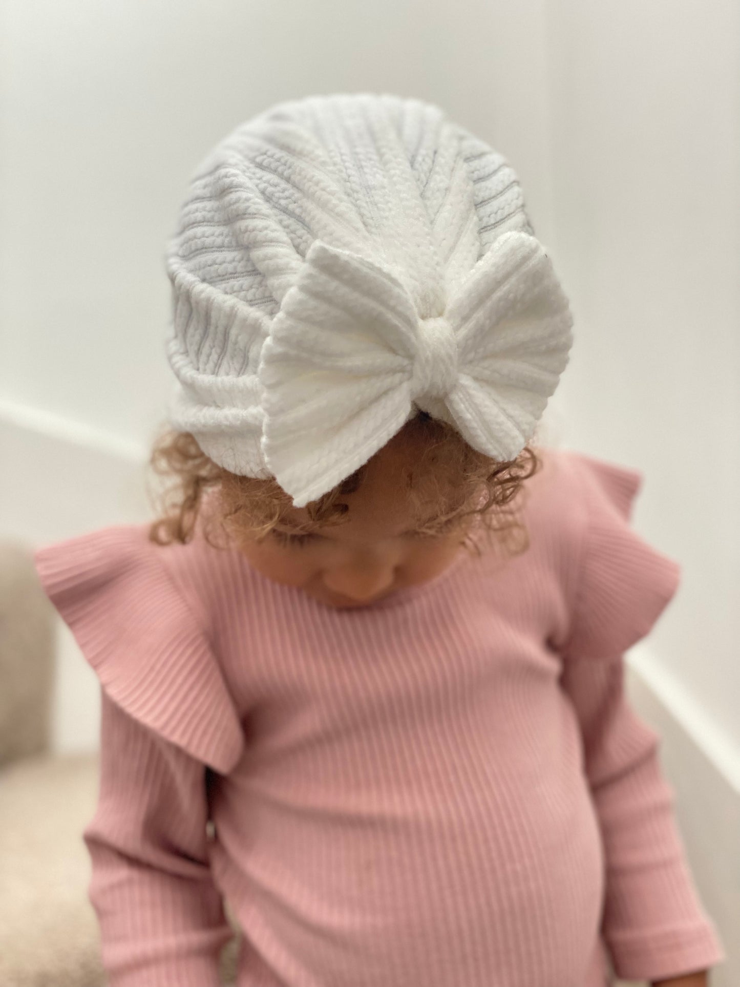 Knitted Bow Turban - Ivory