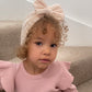 Knitted Bow Turban - Peaches & Cream