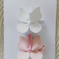 Butterfly Clips - Pink & White