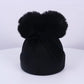 Pom Pom Beanie - Black