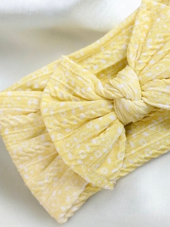 Lemon Floral - Cable Knit Headwrap