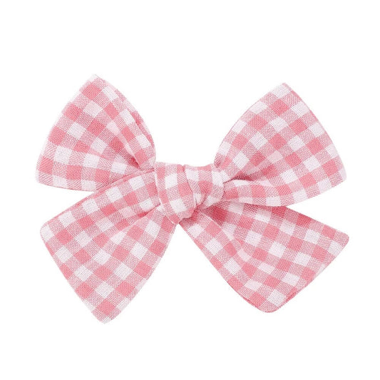 Gingham Bow Clip