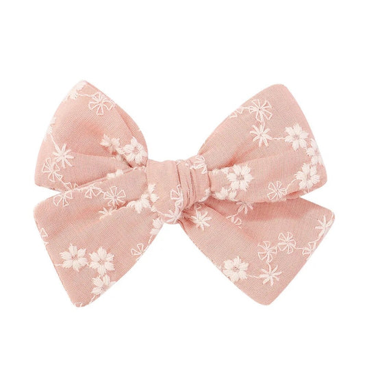 Sandy Floral Bow Clip