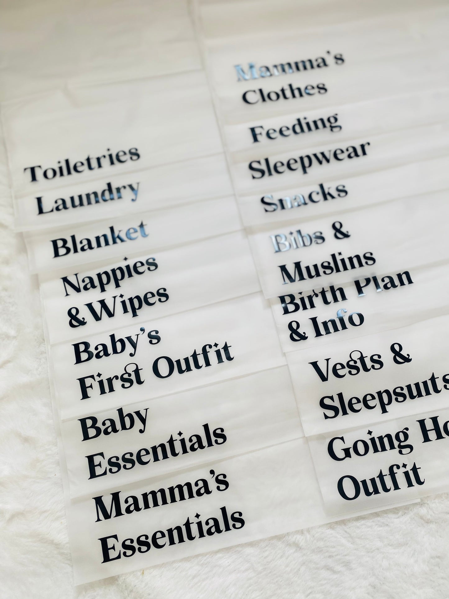 Customised Label Maternity Hospital Organiser Bags