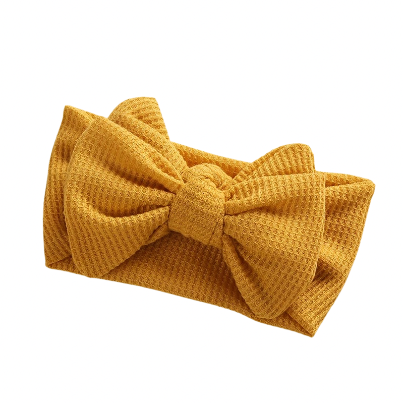 Oversized Waffle Topknot - Mellow Yellow